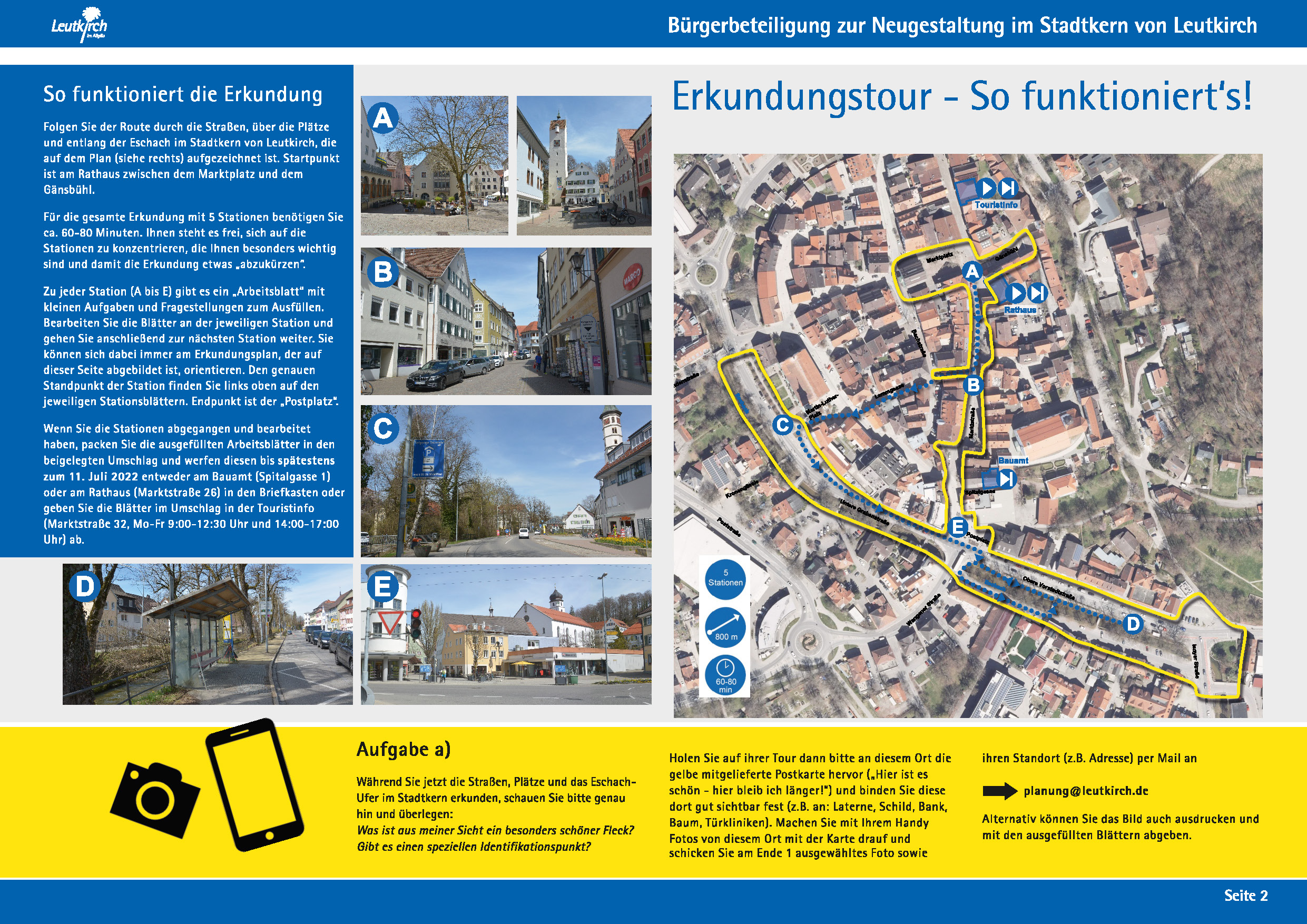 schreiberplan Stuttgart:  Stadt Leutkirch im Allgäu  - Bürgerbeteiligung Neugestaltung der Straßen u. Plätze